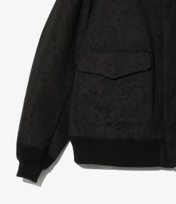 A-2 Jacket - Black - Cotton Leopard Jq