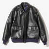 A-2 Jacket - Black- Cowhide Lthr.