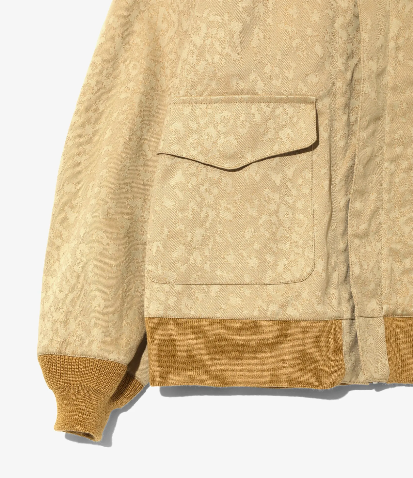 A-2 Jacket - Khaki - Cotton Leopard Jq