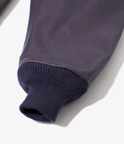 A-2 Jacket - Purple - Cowhide Lthr.