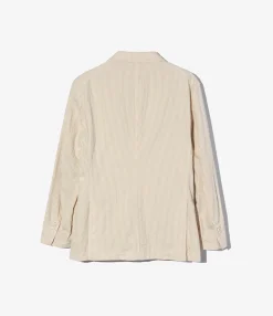 Andover Jacket - Beige Cotton Seersucker Stripe