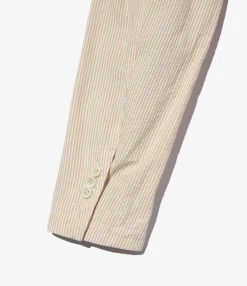 Andover Jacket - Beige Cotton Seersucker Stripe