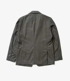 Andover Jacket - Charcoal Worsted Wool Gabardine