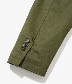 Andover Jacket - Olive Melange Cotton Twill
