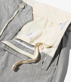 Andover Pant - Navy Cotton Seersucker Stripe