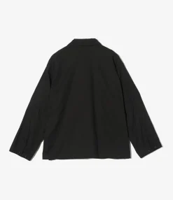 Army Pop Over Shirt - Black Kona Cotton
