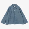Army Pop Over Shirt - Indigo Cotton Chambray