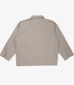 Army Pop Over Shirt - Lt.Grey Superfine Poplin