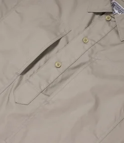Army Pop Over Shirt - Lt.Grey Superfine Poplin
