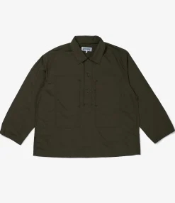 Army Pop Over Shirt - Olive Superfine Poplin