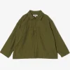 Army Pop Over Shirt - Olive Cotton Iridescent