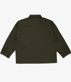Army Pop Over Shirt - Olive Superfine Poplin
