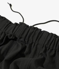 Army String Pant - Black - Poly Oxford