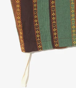 Army String Pant - Brown/Green - Dobby Stripe