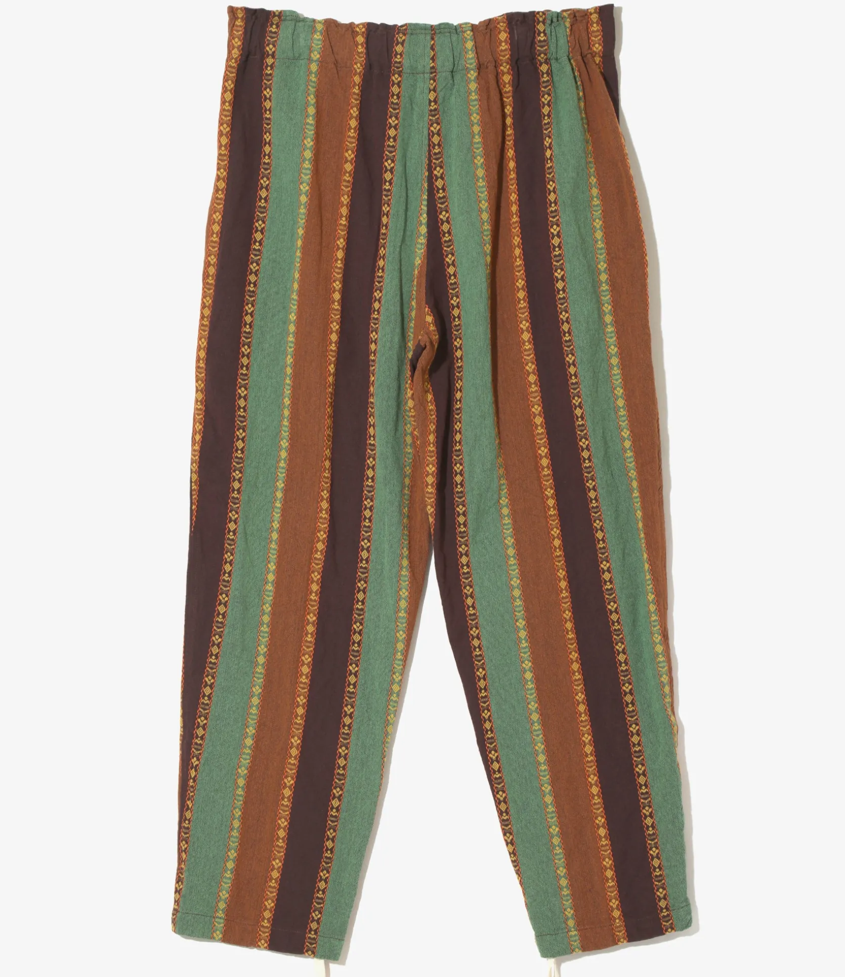 Army String Pant - Brown/Green - Dobby Stripe