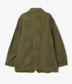 Arrow Jacket - Olive - Ripstop Cut Jacquard