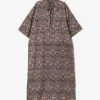 Ascot Collar Dress -  Arabesque - Printed Cotton Lawn