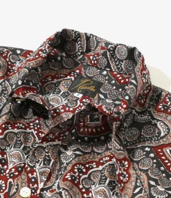 Ascot Collar Dress - Arabesque - Printed Cotton Lawn