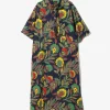 Ascot Collar Dress -  Botanical - Printed Cotton Lawn