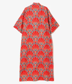 Ascot Collar Dress - Ginkgo - Printed Cotton Lawn