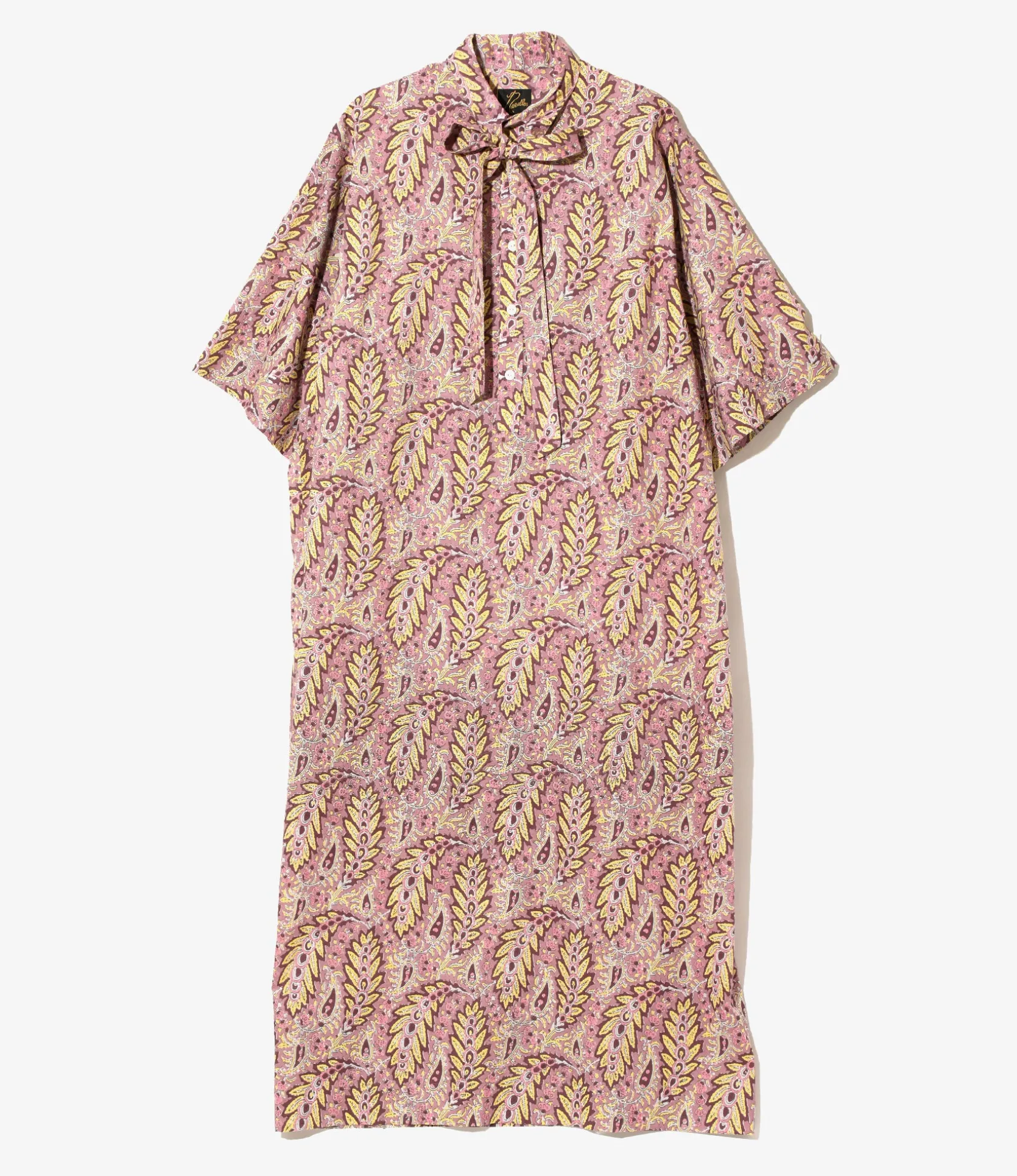Ascot Collar Dress - Paisley - Printed Cotton Lawn