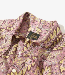 Ascot Collar Dress -  Paisley - Printed Cotton Lawn