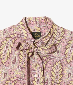 Ascot Collar Dress - Paisley - Printed Cotton Lawn