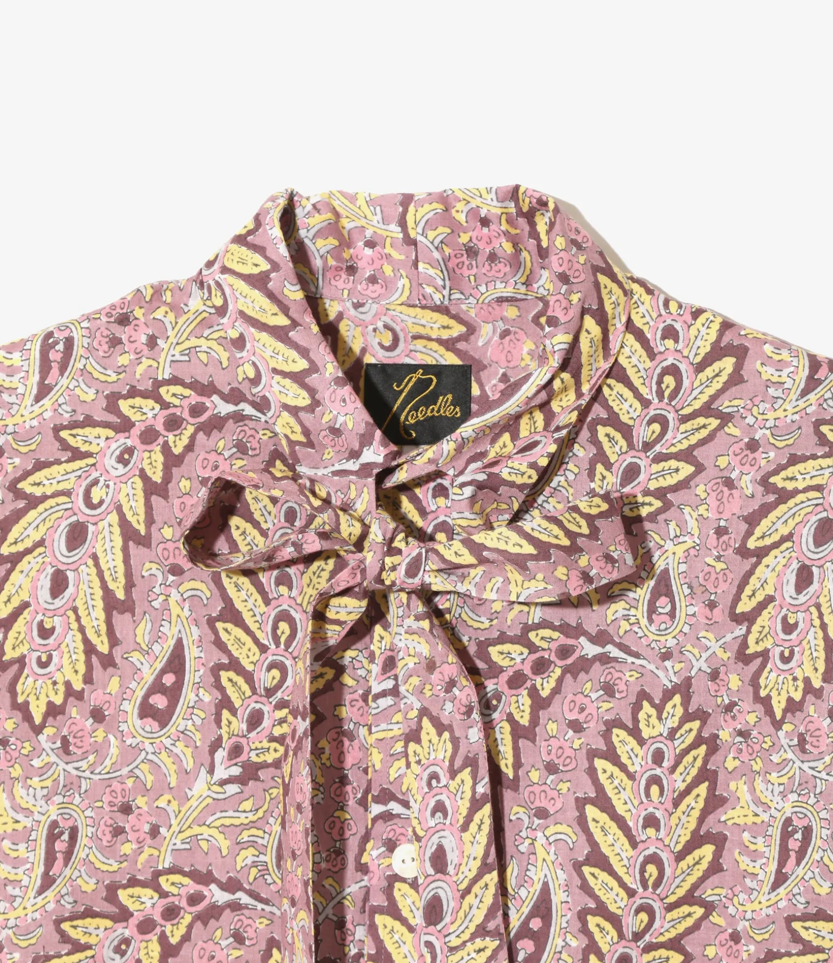 Ascot Collar Dress - Paisley - Printed Cotton Lawn