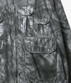 Atlantic Parka - Silver Nylon Shadow Print