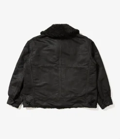 B3 Jacket - Black Polyester Fake Suede
