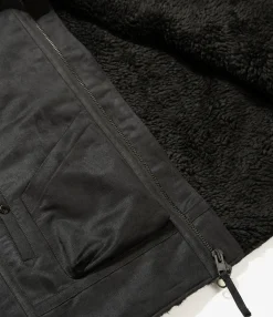 B3 Jacket - Black Polyester Fake Suede