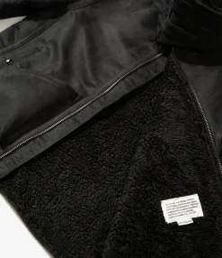 B3 Jacket - Black Polyester Fake Suede