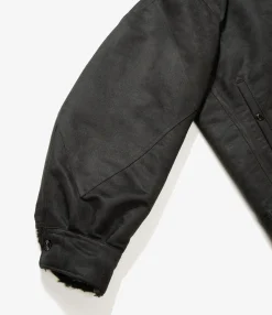 B3 Jacket - Black Polyester Fake Suede