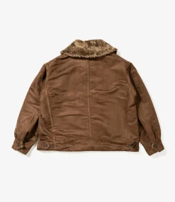 B3 Jacket - Brown Polyester Fake Suede