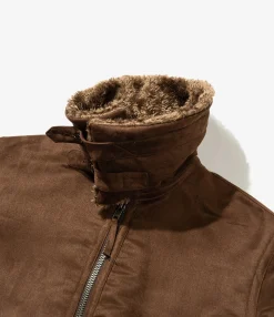 B3 Jacket - Brown Polyester Fake Suede