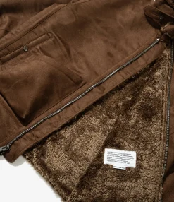 B3 Jacket - Brown Polyester Fake Suede