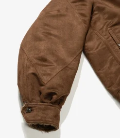 B3 Jacket - Brown Polyester Fake Suede