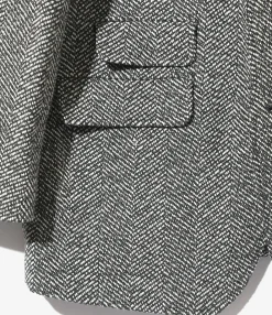 3B Jacket - White - W/N Herringbone