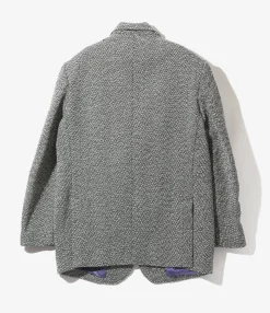 3B Jacket - White - W/N Herringbone