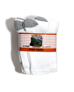 Baker's Dozen Crew Sock - White