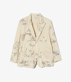 Bedford Jacket - Natural Animal Print 6.5oz Flat Twill