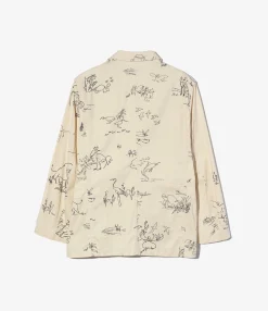 Bedford Jacket - Natural Animal Print 6.5oz Flat Twill