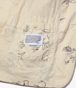 Bedford Jacket - Natural Animal Print 6.5oz Flat Twill