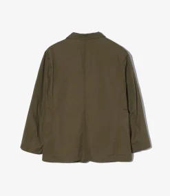 Bedford Jacket - Olive Coated Cotton Cloth