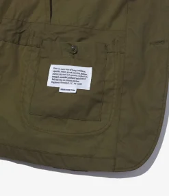 Bedford Jacket - Olive Coated Cotton Cloth