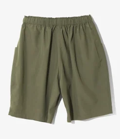 Belted C.S. Short - Olive - Poly Taffeta
