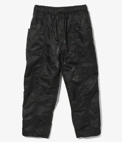 Belted C.S.Pant - Black - Jacquard Sateen / Skull&Target