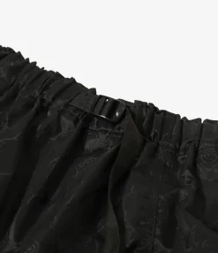 Belted C.S.Pant - Black - Jacquard Sateen / Skull&Target