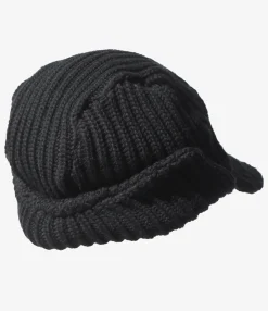 Bird Shooting Cap - Black - Merino Wool