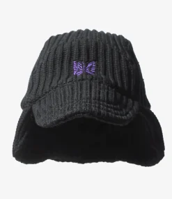 Bird Shooting Cap - Black - Merino Wool